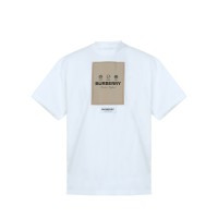 Tshirt Label Applique Cotton Oversize White