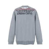 Location Print Drawstring Sweatshirt Grey