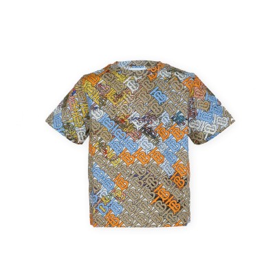 Kids Monogram Map Tshirt Archive Beige