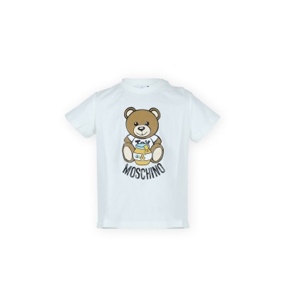 Baby Tshirt Teddy Toy Honey Logo White