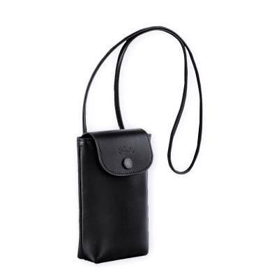 Le Pliage Xtra Phone Case With Leather Black