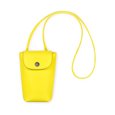 Le Pliage Xtra Phone Case With Leather Citron