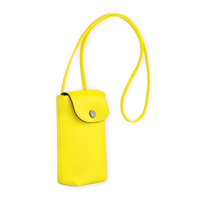 Le Pliage Xtra Phone Case With Leather Citron