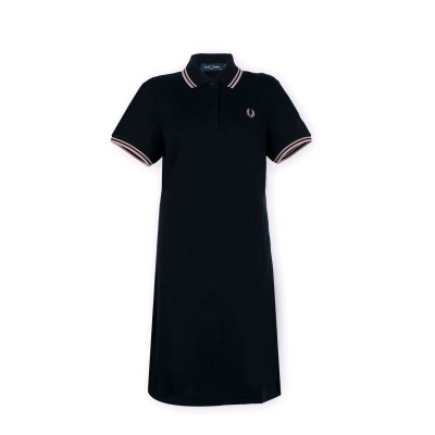 Polo Dress Twin Tipped Navy Light Purple Logo White