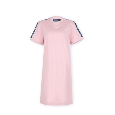 Tshirt Dress Taped Ringer Pink Navy