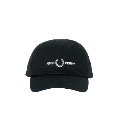 Graphic Branded Twill Cap Black