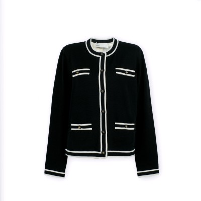 Cardigan Kendra Black/ French Cream