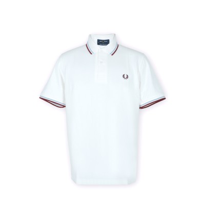 Polo Twin Tipped White Logo Red