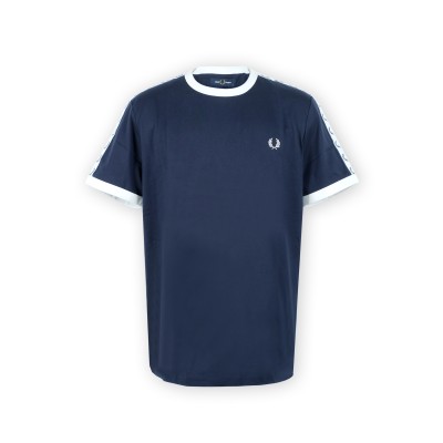 Tshirt Taped Ringer Navy White