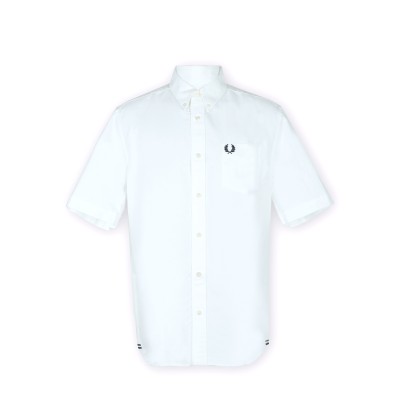 Shirt Oxford White Logo Black