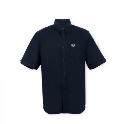 Shirt Oxford Navy Logo White