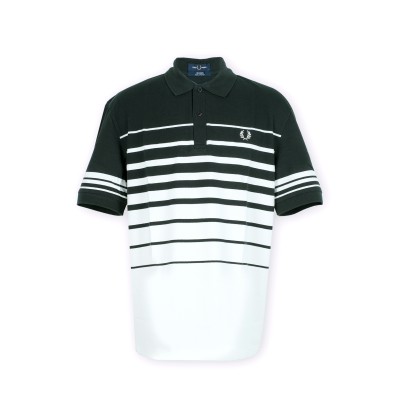 Polo Shirt With Stripe Detail Night Green