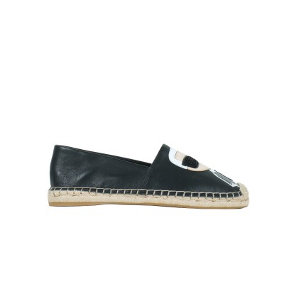 Kamini Karl Ikonik Slip On Black Leather