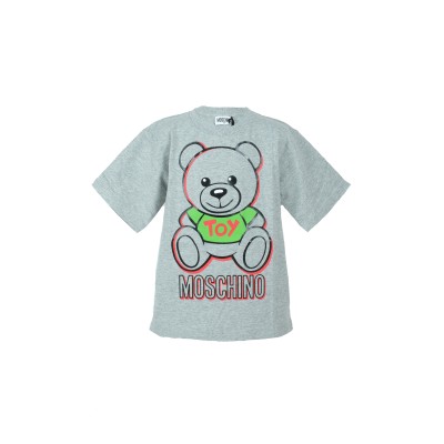 Kids Tshirt Logo Teddy Bear Maxi Grey