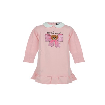 Kids Dress Pink Teddy Bear Logo