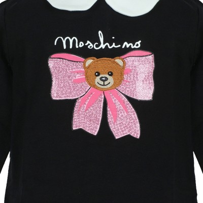 Kids Dress Black Teddy Bear Logo