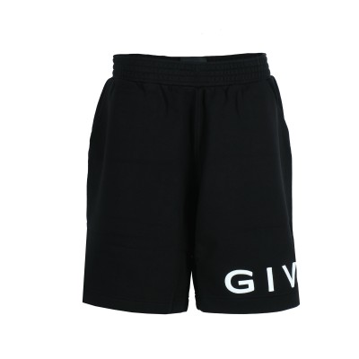 Embroidered Logo Boxy Fit Shorts Black