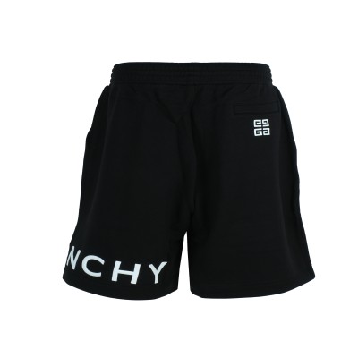 Embroidered Logo Boxy Fit Shorts Black