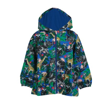 Kids Hoodie With Zipper Jungle in Blue