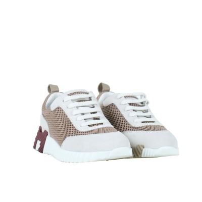 Bouncing Sneakers in Beige Argile White