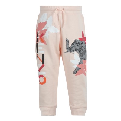 Kids Jogger Pants Pink Animal Logo