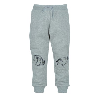 Kids Jogger Pants Tiger And Lion Grey