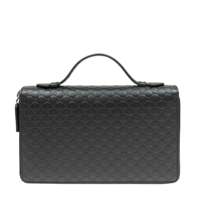 Guccissima Travel Case With Handle Black SHW