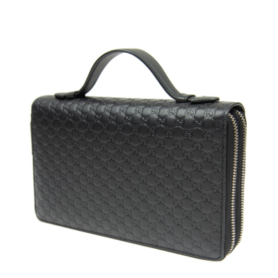 Guccissima Travel Case With Handle Black SHW