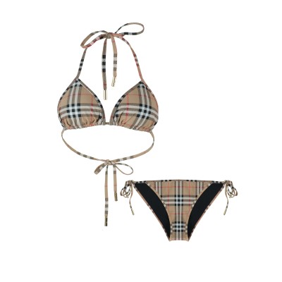 Check Triangle Bikini Archive Beige