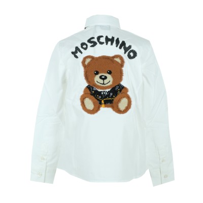 Kids Shirt Logo Teddy Bear White