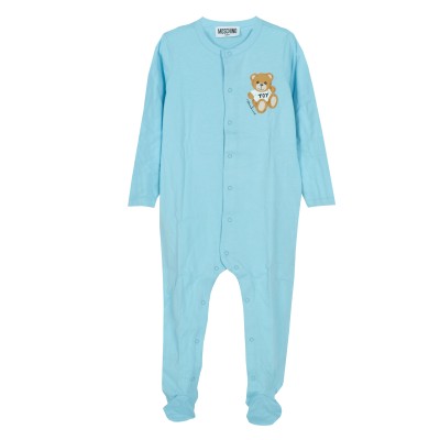 Baby Onesie All Over Teddy Bear Toy Set Sky Blue