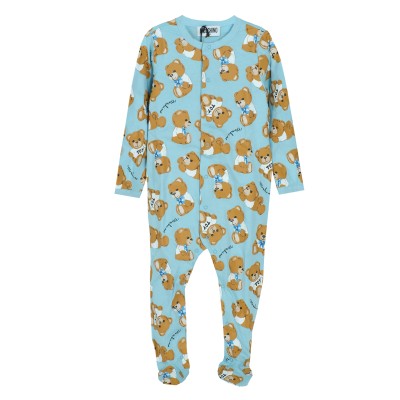 Baby Onesie All Over Teddy Bear Toy Set Sky Blue