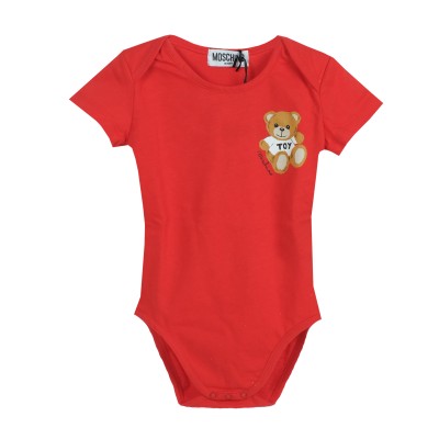 Kids Bodysuit Set Teddy Bear Poppy Red