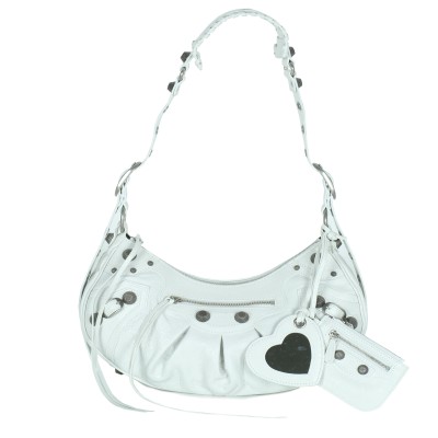 Le Cagole S Shoulder Bag Arena Lamb Optic White