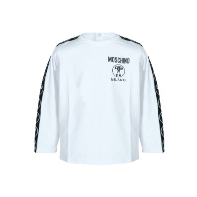 Kids Tshirt Long Sleeve Logo Print White