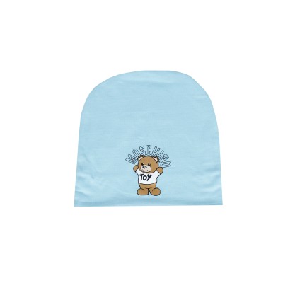 Baby 1 Set Logo Teddy Bear Toy With Hat Baby Sky Blue