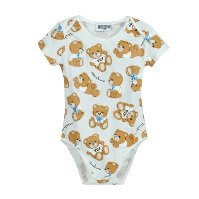 Baby Bodysuit Set Teddy Bear Grey Melange