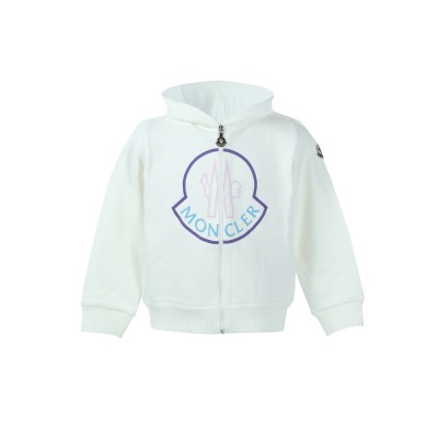 Baby Jacket Aperta With Zipper White Multicolor