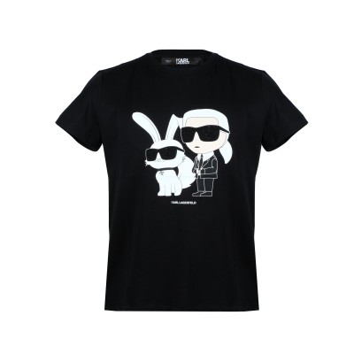 Tshirt Ikonik Karl And Rabbit Black