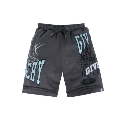 Kids Shorts Pants Bermuda Dark Grey With Logo Multicolor