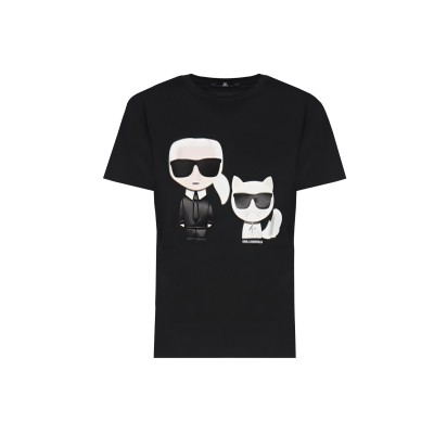 Tshirt Ikonik Karl & Choupette Tee Black