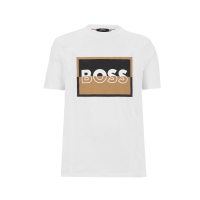 Tshirt Tessler 185 White Logo Black Brown