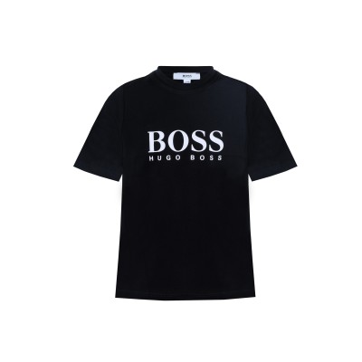 Kids Tee Tshirt Black With White logo