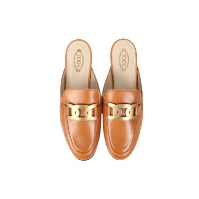 Avoire | Kate Gommino Mules Leather Brown