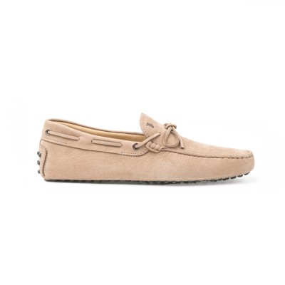 Gommini Driving Loafers Nubuck in Beige