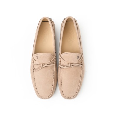 Gommini Driving Loafers Nubuck in Beige