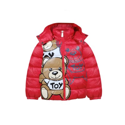 Kids Down Jacket Padded Teddy Bear Toy Red