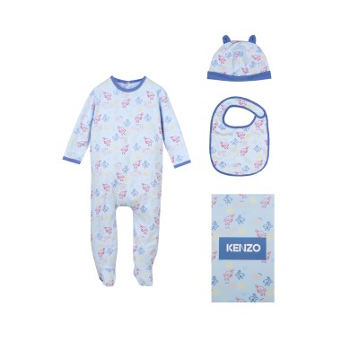 Baby Daily Animal Mini Pyjama And Accessories Set Pale Blue