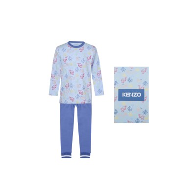 Baby Daily Animal Tshirt Longsleeve And Pants Pale Blue