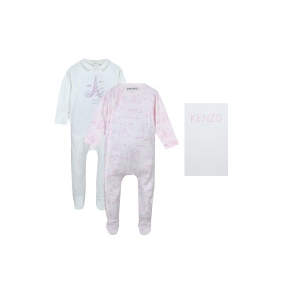 Baby 1Set Paris Mini Pyjama White Pink